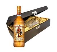 Captain Morgan Spiced Gold Rum In Luxury Box With Crystal Glass Tumbler | Original Spiced 70cl 35% abv