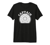 Captain Nautical Steering Wheel Ocean Adventure Premium T-Shirt
