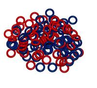 Captain O-Ring LLC (100 Pack) Soft Stitch Ring Markers Red & Blue (Small Size for Needle Sizes 0-8 for Knitting/Crochet/etc)
