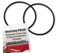 Captain O-Ring - Replacement P6118 (P6118ASS16) Cover Cap O-Ring for Bestway 58381, 58145, 58382, 58144, 58146 Filter Pump (2 Pack)