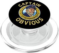Captain Obvious Shirt Funny Boat Sailing Awesome Sarcasm PopSockets PopGrip for MagSafe