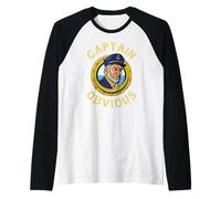 Captain Obvious Shirt Funny Boat Sailing Awesome Sarcasm Raglan Baseball Tee