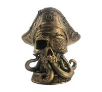 Captain Octopus Figure | Pirate Skeleton Decoration With Tentacles | Eerie Gothic Statue | Halloween Table Decoration | Kranium Decorative Figure Dead Head Ornament