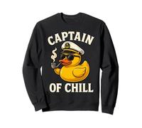 Captain Of Chill Rubber Duckie Cruise Relax Vibes Sweatshirt