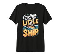 Captain of My Own Little Ship Sailing Sailor Nautical Premium T-Shirt