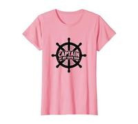 Captain of My Own Ship Nautical Helm T-Shirt, Women, Pink, XXL