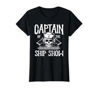 Captain of the Ship Show Funny Boat Captain Pun Value Graphic T-Shirt