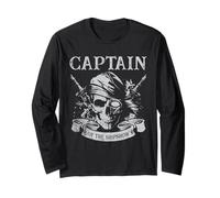 Captain of The Shipshow Funny Pirate Captain Boat Boater Dad Long Sleeve T-Shirt