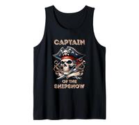 Captain of The Shipshow Funny Pirate Captain Boat Boater Dad Tank Top