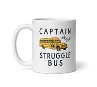 Captain of The Struggle Bus Mug Durable Coffee Mug Luxury Tea Mugs for Cappuccino Cocoa Latte 330Ml