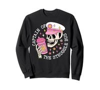 Captain Of The Struggle Bus Skeleton Coffee Funny Sarcastic Sweatshirt
