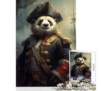 Captain Panda The Sailor for Adults 1000 Piece Jigsaw Puzzle Great Gifts Stress Reliever Toy Wall Decor for 14+ Puzzle Game Offered (38x52cm)