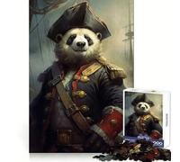 Captain Panda The Sailor Jigsaw Puzzles for Teenagers 1000 Sharp Recall Restful Activity Snug Fit Unique Gift (38x26cm)