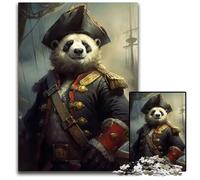 Captain Panda The Sailor Piece Jigsaw Puzzle Challenging Puzzles Ideal for Family Fun RelaxationHoliday Gifts 1000 PCS(38x26cm)