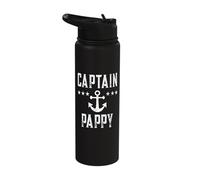 Captain Pappy - Vintage Personalized Pirate Boat Party Stainless Steel Insulated Water Bottle