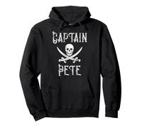 Captain Pete Vintage Personalized First Name Pirate Pullover Hoodie