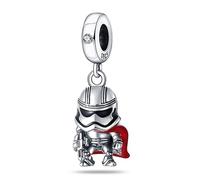 Captain Phasma Star Wars Stormtrooper Charm 925 Silver Compatible with Pandora Charms, silver chain Bracelet, Trollbeads, Chamilia and Biagi.…