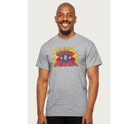 Captain Planet Men's The New Adventures Logo T-Shirt in Mid Grey | Size: Large Captain Planet Mid Grey L