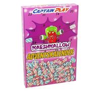 CAPTAIN PLAY Marshmallow Advent Calendar 2026 - 24 Individually Wrapped Mini Marshmallows, 96g - Sweet Christmas Gift Idea
