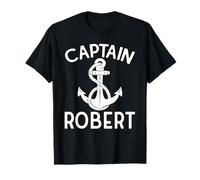 Captain Robert Boat Boating Yacht Ship Anchor T-Shirt
