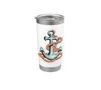 Captain Sailing with Sailboat Anchor Boat Driving Boating Stainless Steel Insulated Tumbler