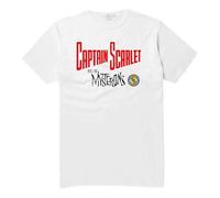 Captain Scarlet Mens T Shirt Inspired by The 60's TV Show, Retro Mens T Shirt Distressed Size XL