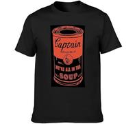 Captain Sensible Punk Soup Pop Art 1977 Punk Rocker The Damned Black Unisex Men's Tee(Large)