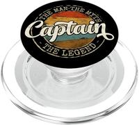 Captain The Man The Myth The Legend Vintage Stamp Boating PopSockets PopGrip for MagSafe