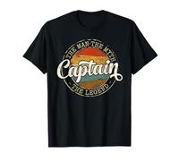 Captain The Man The Myth The Legend Vintage Stamp Boating T-Shirt
