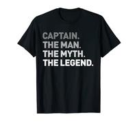 Captain The Myth Legend Shirt Cool Sailing Gift Sailer Tee T-Shirt