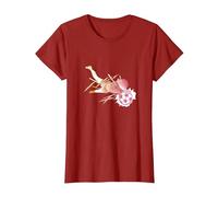Captain Tsubasa Gradation (catching) T-Shirt, Women, Cranberry Red, 3X-Large