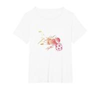Captain Tsubasa Gradation (catching) T-Shirt, Women's Plus, White, 2X