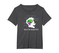 Captain Underpants Brain T-Shirt, Women's Plus, Dark Heather Grey, 1X