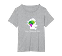 Captain Underpants Brain T-Shirt, Women's Plus, Heather Grey, 1X