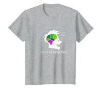 Captain Underpants Brain T-Shirt, Youth, Heather Grey, 4T