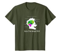 Captain Underpants Brain T-Shirt, Youth, Olive Green, 4T