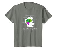 Captain Underpants Brain T-Shirt, Youth, Olive Heather, Medium