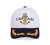 (CAPTAIN1) Liberwood Venezia Captain Cap Costume Navy Marine Admiral Hat For Accessory Sailor Boating Snapback Hat Adjustable
