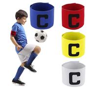 Captains Armband Kids Velcro Captains Armband Adjustable Multicoloured Captain Armband Football Captains Armband Elastic Sports Arm Bands For All Sports Events Clubs Teams Pack Of 4, for Kids