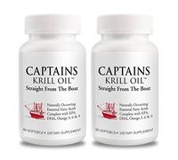 Captains Krill Oil : 100% Pure Flash Frigid Pressed Southern Antarctic Krill Oil, 60 TinyGels (2) by Captains Krill Oil
