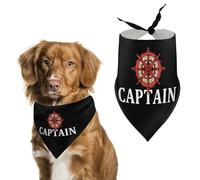 Captain's Rudder Dog Bandanas Triangle Scarfs Printing Bib Scarf Adjustable Accessories for Small Dogs And Cats