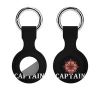 Captain's Rudder Keychain Holder Case Compatible with AirTag Waterproof Silicone Shell Protective Case 1PCS