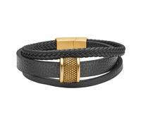 Captena Berth Bracelet Leather DU20086-21 cm - Man - Genuine Leather Black 21 cm