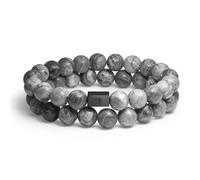 Captena Covered Double Row Bracelet Stone DU20007 - Man - Stainless Steel Grey 21 cm