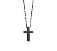 Captena Cross Necklace Stainless Steel DU10007 - Man - Stainless Steel Black 48 cm
