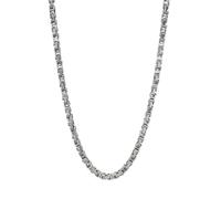 Captena Greek 4 mm Necklace Stainless Steel DU10045 - Man Silver 50 cm