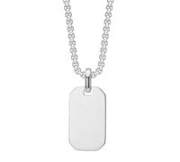 Captena Rectangle Necklace Stainless Steel DU10063 - Man Silver 54 cm
