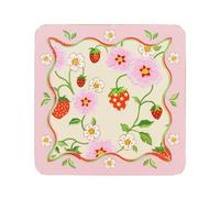 Captivate Coaster Set: 4 X Cath Kidston 10Cm Strawberry Coasters, Cork Backed