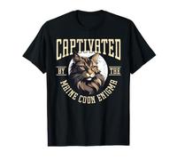 Captivated By The Maine Coon Enigma Cat Lover Owner Value Graphic T-Shirt