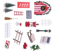 Captivated Miniature Door Dollhouses Accessory Christmas Gnomes House Decoration For Shelf Tabletop Holiday Displays Christmas Cottage Door Accessory